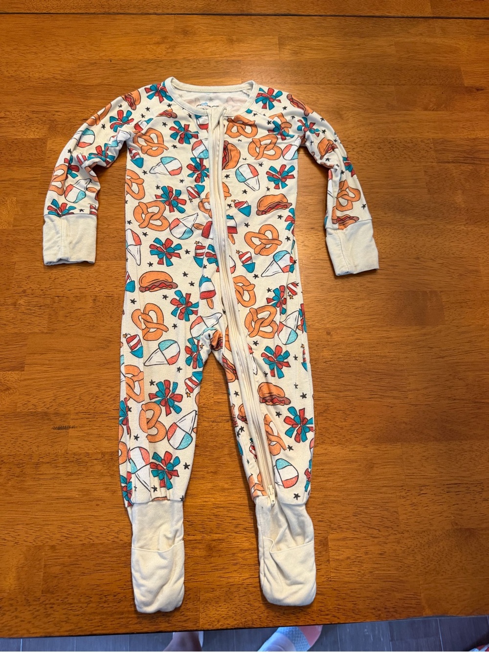 Little One Shop 6-12 Months Pretzel Patriotic Bamboo Zippie Zippy Pajamas